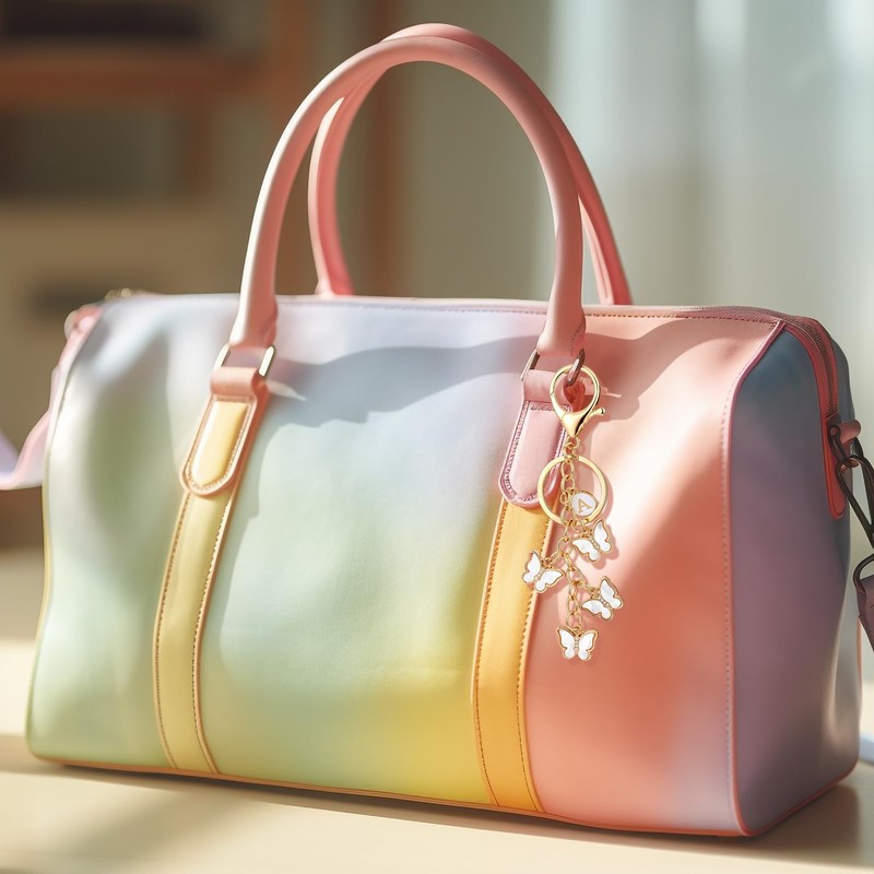 Piriuuo Butterfly Keychains for Women, Initial Letter Keychain Cute Butterfly