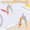 4 Pieces Geometry Math Set Compass for Geometry Math Compass