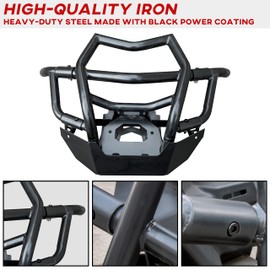 SAUTVS Front Pre-Runner Bumper for Maverick X3, Combined Black Front Brush Guard Protector Heavy Duty Front Bumper for Can-Am Maverick X3 Max Turbo R RR 2017-2024 Accessories (Replace #715002878)