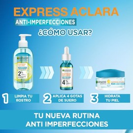 Garnier Skin Active Kit Express Anti Imperfecciones Gel Limpiador Facial  Serum anti acne  Crema Facial Hidratante Matificante en Gel                 