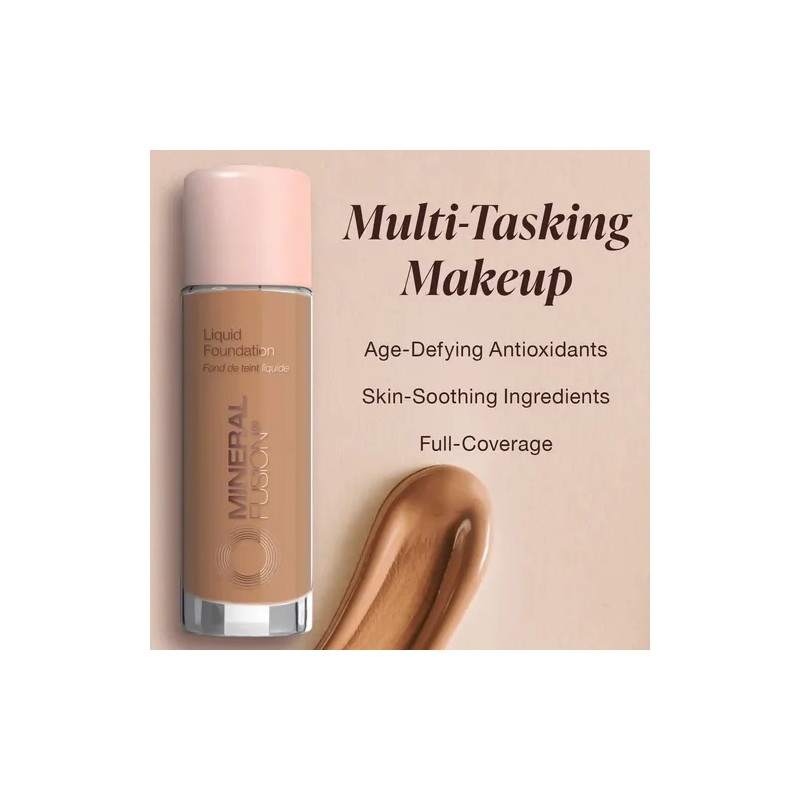 Base de Maquillaje Líquida Mineral Fusion con Alta Cobertura y