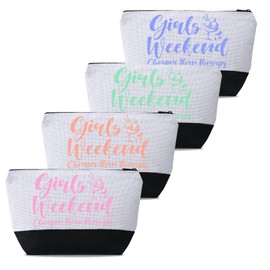 Girls Trip Gifts Makeup Bag,2 Pcs Cosmetic Toiletry Bag Girls Trip Gifts Favors for Friendship Bachelorette Party Birthday