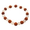 crystalmiracle Clear Quartz Rudrakhsa Beaded Round String Crystal Healing Gift