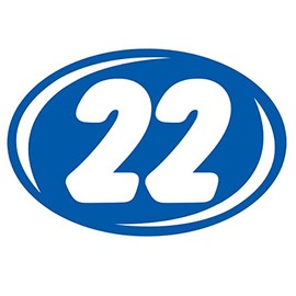 Bold Year Model Signs Black and Chartreuse, Oval, Adhesive Windshield Year Model Sign, Durable, Waterproof Vinyl EZ-Line EZ226 (White Blue, 2022)