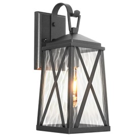ALVIME Outdoor Wall Lights Fixture, Exterior Wall Lanterns, Waterproof&All-Weather Wall Sconce, Porch Outside Lights for Entryway, House Front Door Patio Garage, E26 Base&Clear Water Glass Glass.