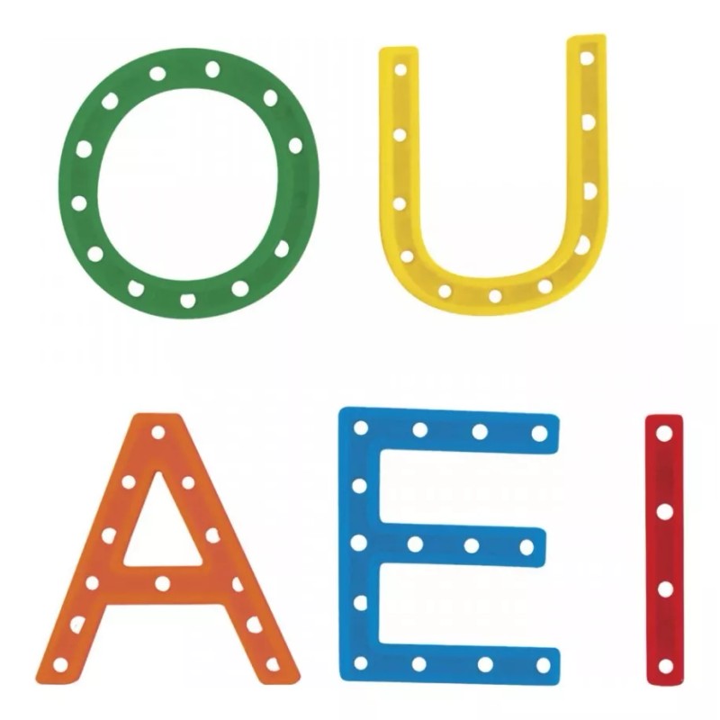 Hacer y Aprender Abc Ensarta, Abecedario Ensartable Con 192pzs. Didáctico