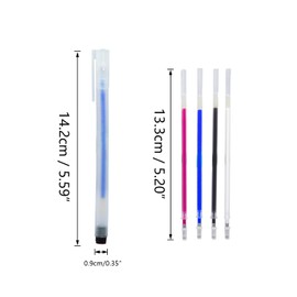 CREAWONDER 4 Heat Erasable Pens for Fabric Markers, Cloth Marking Pens with 16 Thin Refills for Sewing Quilting, Heat disappearing Ink Pen for Dressmaking, Tailors Sewing Chalk Pencils