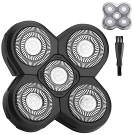 Cabezal de repuesto para afeitadora eléctrica de 5 cuchillas para freedom Grooming y muchas marcas, 5 cuchillas de repuesto para cabezal de afeitadora, 5 cabezales de afeitadora eléctrica para barba, cabezal de afeitadora