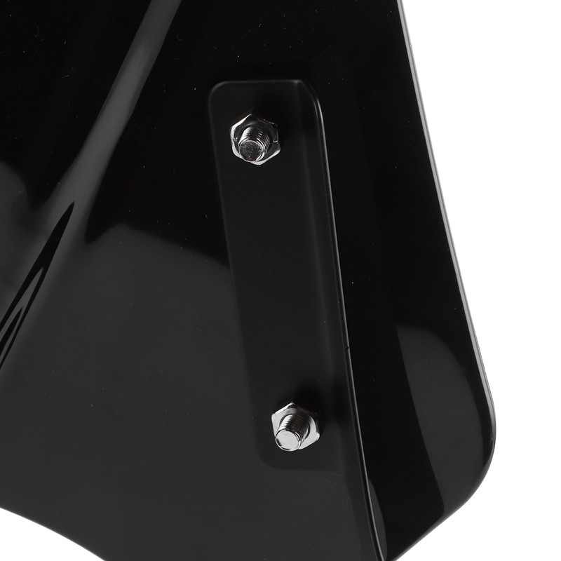 Universal Motorcycle Windshield Wind Deflector Screen W/Mounting Bracket for 5‑7inBlack