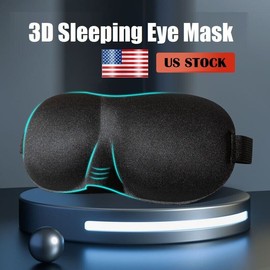 Unbranded NEW 3D Sleeping Eye Mask for Men Women Soft Pad Blindfold Cover Travel Sleep USA