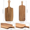 3 Set of Acacia Wood Cutting Boards with Handle, Wooden