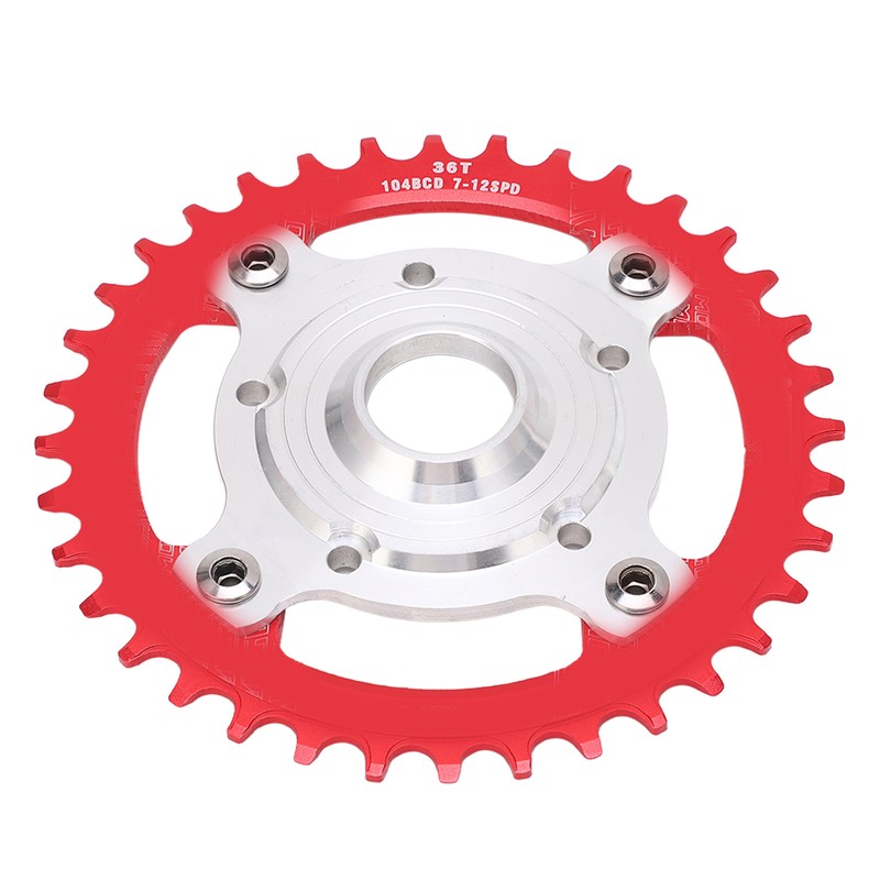 104BCD 36T Chainring Conversion Kit Aluminum Alloy Mid Drive Chainring