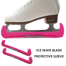 Weenwill Ice Skate Guards,1 Pair Adjustable Figure & Hockey Skates Guards,ABS Protectors - Universal Fit 30-40cm Skate Covers Kids/Adults Pink
