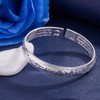 Deelfel Bracelet for Men and Women Silver Engraved Sanskrit Proverbs