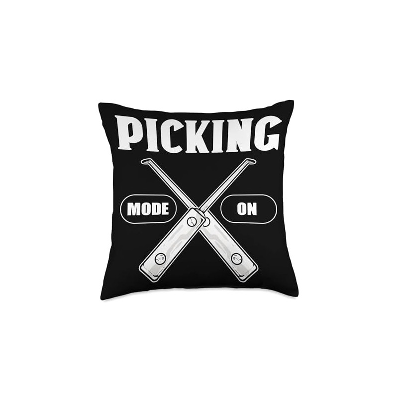 Picking Mode On. Lock Picking. Locksmith Throw Pillow