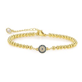choice of all Evil Eye Bracelet for Women，14K Gold Plated Turkish Blue Eye Chain Bracelets for Girls