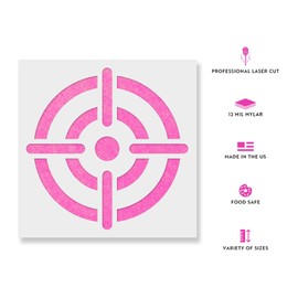 Bullseye Stencil - Reusable Stencils for Painting - Create DIY Bullseye Crafts and Projects