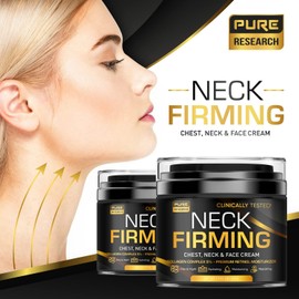 Pure Research Neck Firming Cream - Anti-Wrinkle Day and Night Facial Neck and Décolette Moisturizing Lifting and Hydrating 2 Fl Oz / 퓨어 리서치 넥 퍼밍 크림 - 주름 방지 낮과 밤의 얼굴 목과 데콜레테 보습 리프팅 및 수분 공급 2 Fl Oz