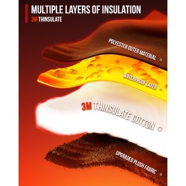 BORLENI Guantes de Moto de Invierno Guantes de Moto Impermeables Guantes de Moto cálidos a Prueba de Viento para Hombres y Mujeres