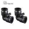 sourcing map Plastic Elbow Push to Connect Tube Fitting 12mm