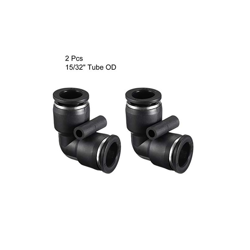 sourcing map Plastic Elbow Push to Connect Tube Fitting 12mm