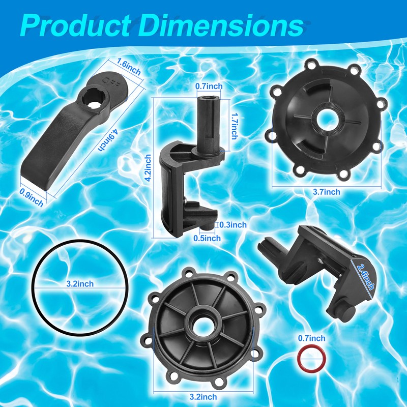 2-Port/3-Port Pool Valve Rebuild Kit Compatible with Jandy Neverlube 2-way/3-way