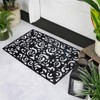 Northlight Scroll Design with Open Back Rectangular Welcome Door Mat