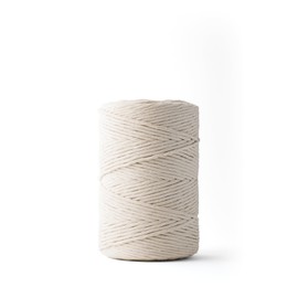 Ledent Macrame Yarn (3 mm, 240 m, Natural) Simply Twisted - Rope Yarn for Macrame Made from 100% Recycled Cotton Yarn - Thick Macrame Yarn in Natural Colour for Crafts
