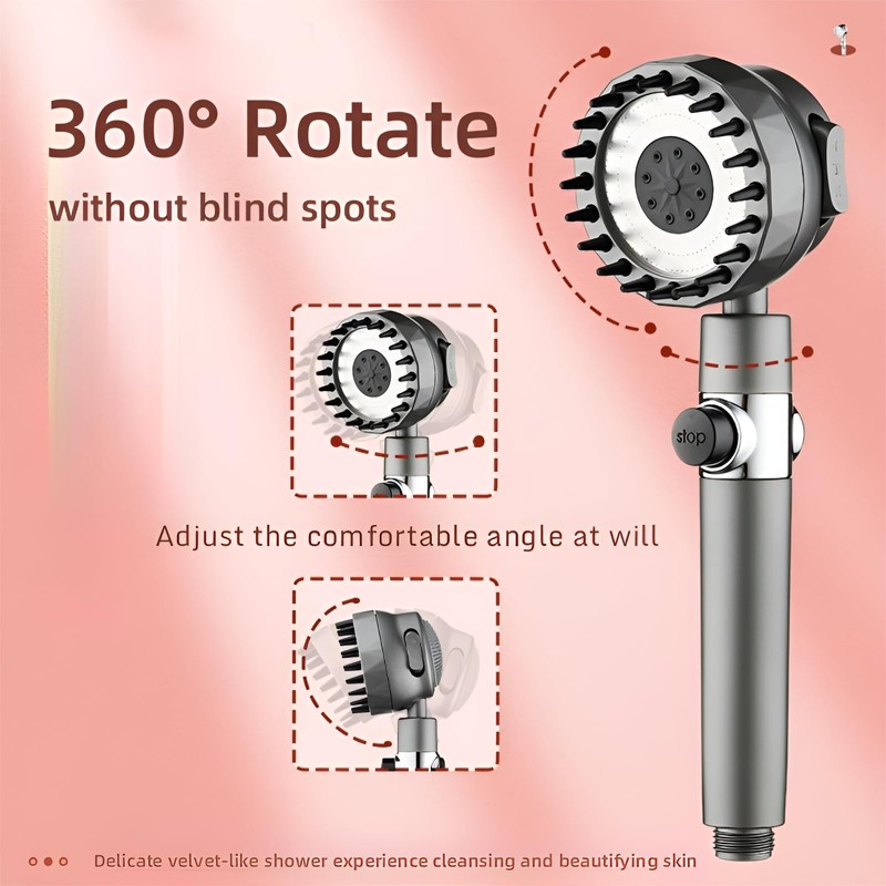 Filtered Shower Head with Handheld, Ion Shower Drops Heads with