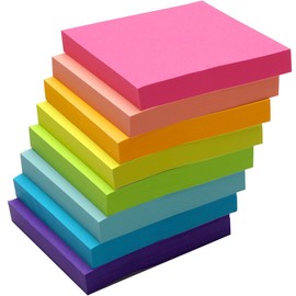 Sticky Notes 3x3, 8 Pack, Colorful Sticky Notes, 800 Sheets, for Office, School & Home Use, Easy to Use and Post