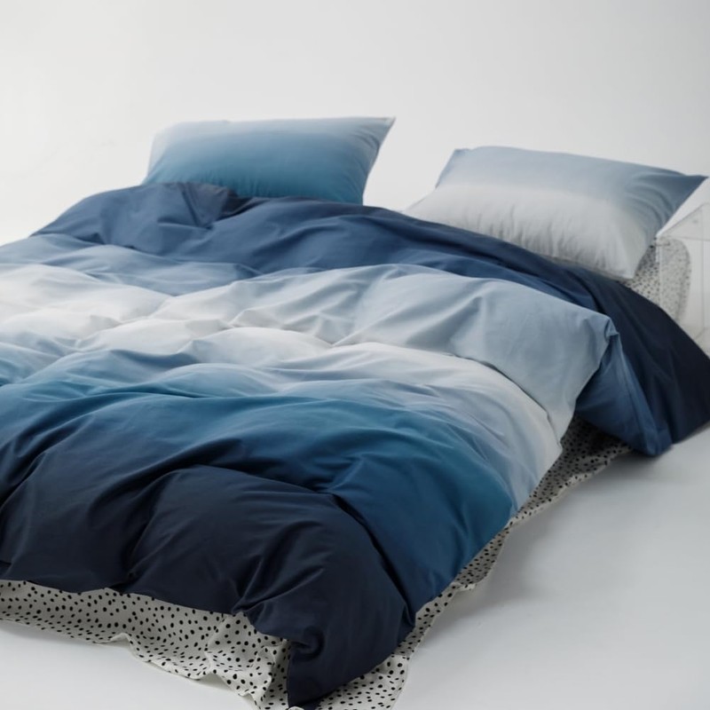 BlueBlue Blue Kids Duvet Cover Set Twin 100% Cotton Bedding