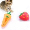Jowxsx Strawberry Teeth Grinding Catnip Toys Funny Interactive Fruit Plush