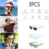 Manqyi Pack of 3 Sunglasses Women's Vintage Retro Rectangular Sunglasses