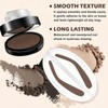 Eyebrow Stamp Kit,Light Brown Eyebrow Tint & Powder with Stencil