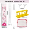 Daily Treasures 65pcs Discreet Tampon Flask Set-20 Reusable Tube Flasks(15ml)