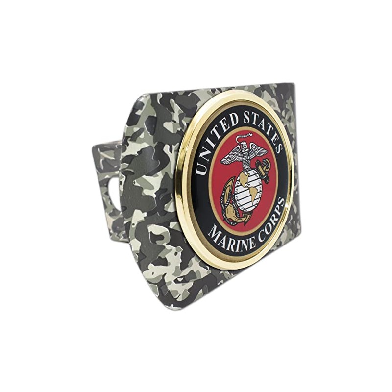 Marine Corps Camo Crest Hitch Cover