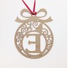 Laser cut Christmas tree bauble decoration: Letter E