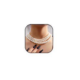 Rrdaily Women's Vintage Pearl Choker Necklace (B1)