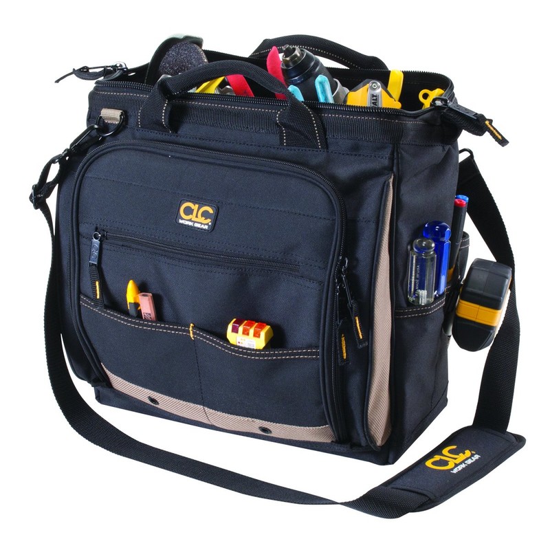 Custom Leathercraft1537 Multi-Compartment Tool Carrier, 30 Pocket, 13 In.