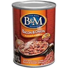 B&M Baked Beans, Bacon & Onion, 28 Ounce (Pack of 12)