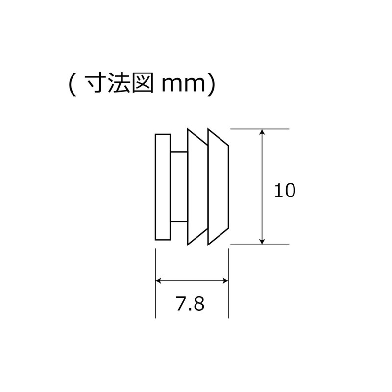 WAKI DB-025 Nickel Dowel Men Concave (100 Pieces) 0.4 inch