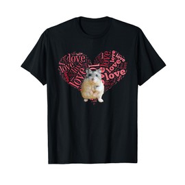 I Love Dwarf Hamsters T-Shirt - Heart Shaped Robo Lover Gift T-Shirt