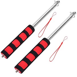 2 Pcs Handheld Telescoping Flag Poles, 1.6M/5.25Ft Stainless Steel Telescopic Flag Pole Tour Guide Banner Flag Pole, Tour Guide Flag Pole Teaching Pointer Stick
