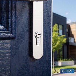 XFORT Colossus Polished Chrome 3 Star Kitemarked Euro Cylinder Lock 45EX/45 (90mm), British Standard TS007 Anti-Snap Barrel Lock, uPVC Door Lock.