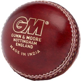 Gunn & Moore GM Leather Cricket Match Ball, Catalyst Grade 2, Red, Suitable for Children, Boys and Girls Aged 12 and Under