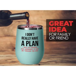 marketing coworker Teal Edition Wine Tumbler 12oz - I don't really have a plan - Job Profession Business Owner Digital Marketer Researcher Social Media Strategy
