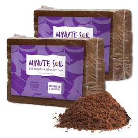 Minute Soil Compressed Coco Coir 6 Pack – Organic Peat-Free Medium Expands to 9 Gal – Indoor Gardening, Microgreens, Seed Starting, Houseplants, Herbs, Vegetables, Planters