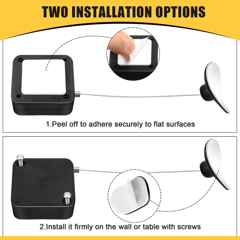 Mimorou 9 Pcs 6.5 ft Retractable Security Cable Lock with
