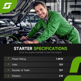 Ford Starter Compatible with F150 F250 F350 F-450 F-550, Expedition 99-14, Excursion 00-05, Mustang 05-10, Super Duty & Lincoln Navigator 99-13 V8 V10 4.6 5.0 5.4 6.2 6.8L, 4L34-11000-AA, 6646N