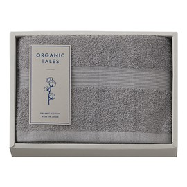 Stylem Takisada-Osaka ALE2315GY Bath Towel, Gift, Organic, 13.4 x 39.4 inches (34 x 100 cm), Compact, Organic Tales, Gray, Made in Japan